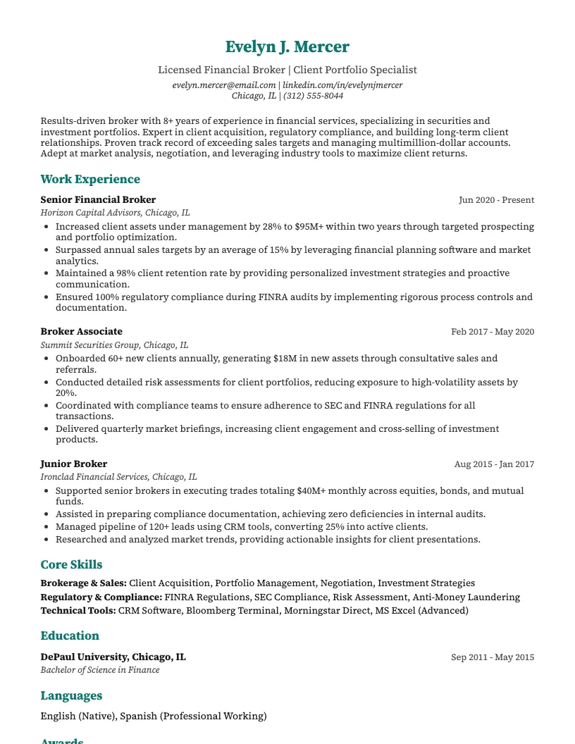 Real Estate Sales Associate Resume Example