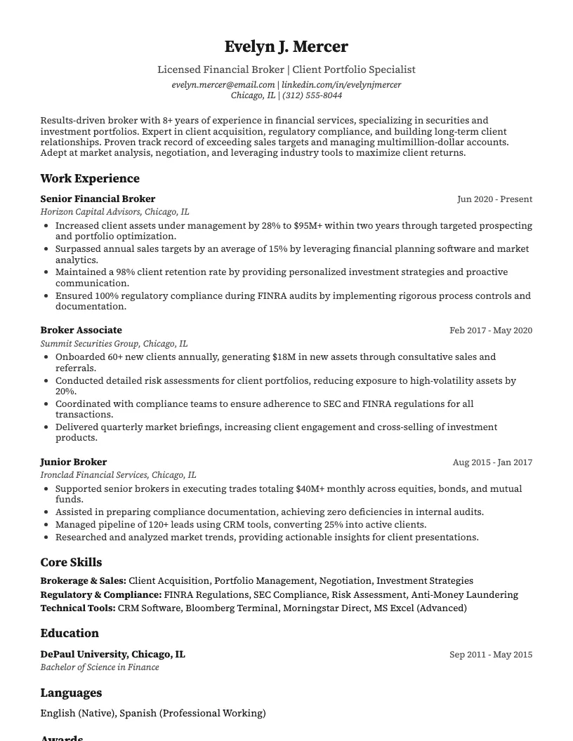 Residential Real Estate Agent Resume Example