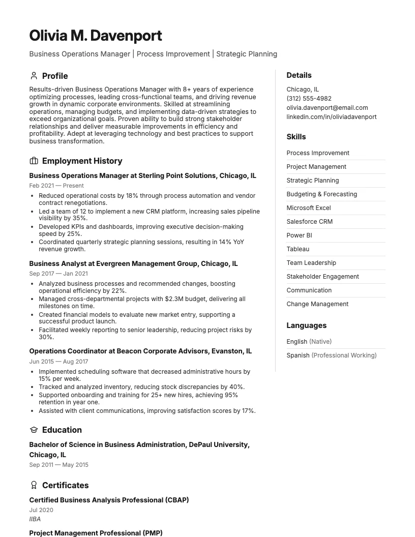 Supply Chain Coordinator Resume Example