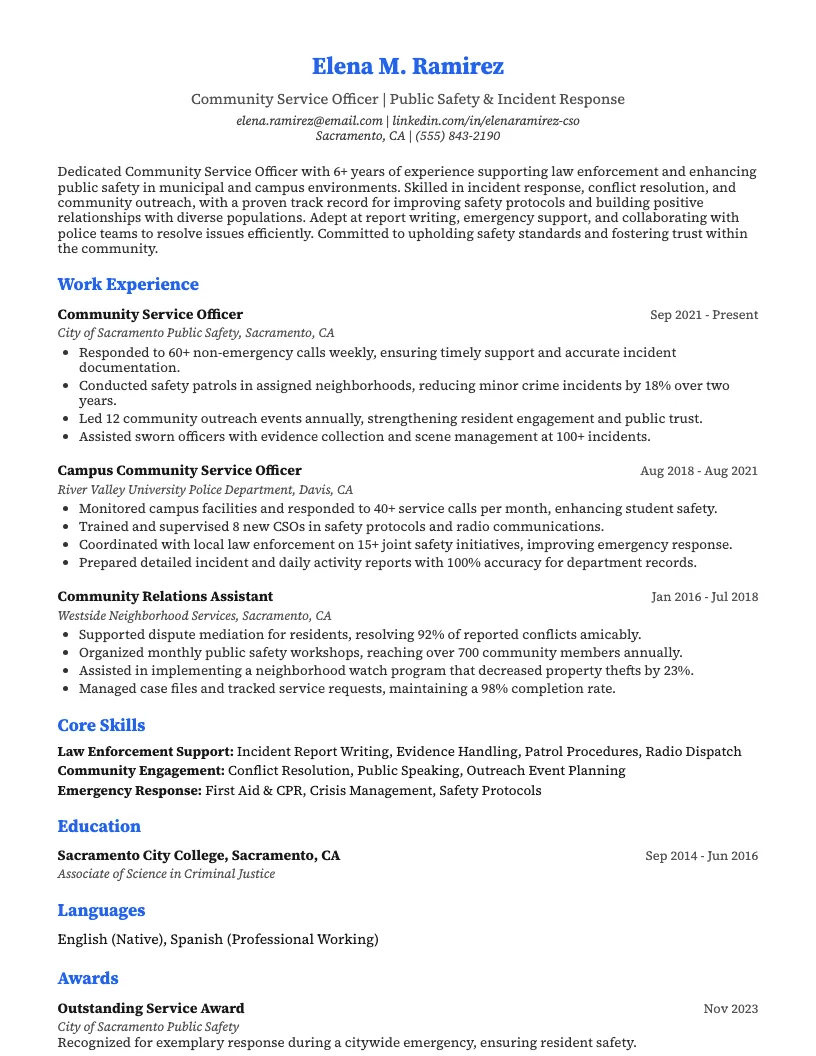 Disaster Relief Volunteer Resume Example