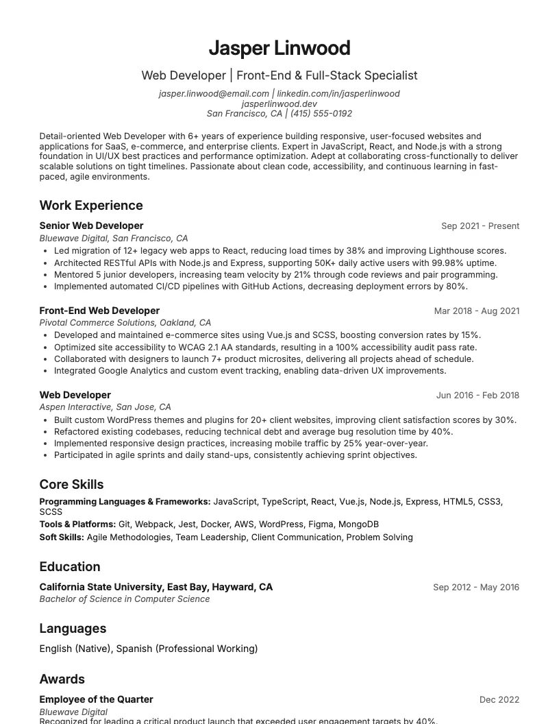 Web Developer